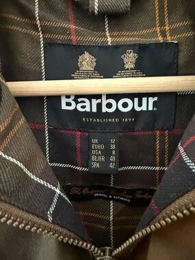 Barbour Brown Jacket with Tartan Lining